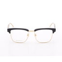 グッチ GUCCI 伊達 メガネ 衣料品 プラスチック / GP ブラック系 / ゴールド系 【中古】