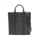 ルイ・ヴィトン LOUIS VUITTON サックプラ モノグラムエクリプス トートバッグ バッグ PVCコーティングキャンバス レザー ブラック系 M4645...