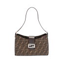 フェンディ FENDI ズッカ ショルダーバッグ バッグ キャンバス レザー ブラウン系 16115 【中古】