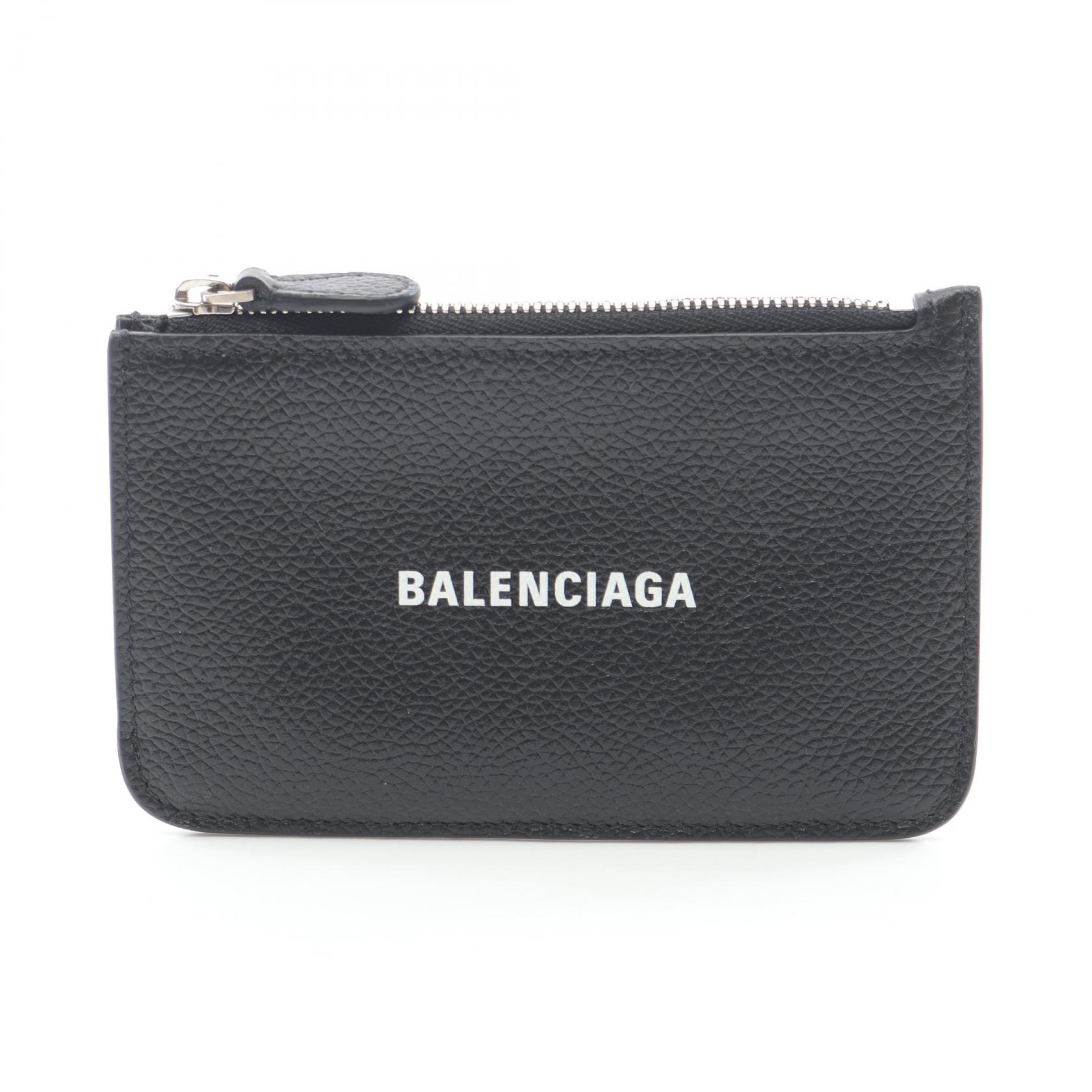 バレンシアガ BALENCIAGA CASH カードケース アクセサリー レザー ブラック系 / ホワイト系 6371301IZI31090 【新品】