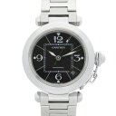 カルティエ CARTIER パシャC スモールデイト 腕時計 時計 ステンレススチール ブラック系 W31076M7 【中古】