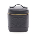 シャネル CHANEL ココマーク ハンドバッグ バッグ カーフ(牛革) ブラック系 A01998 【中古】