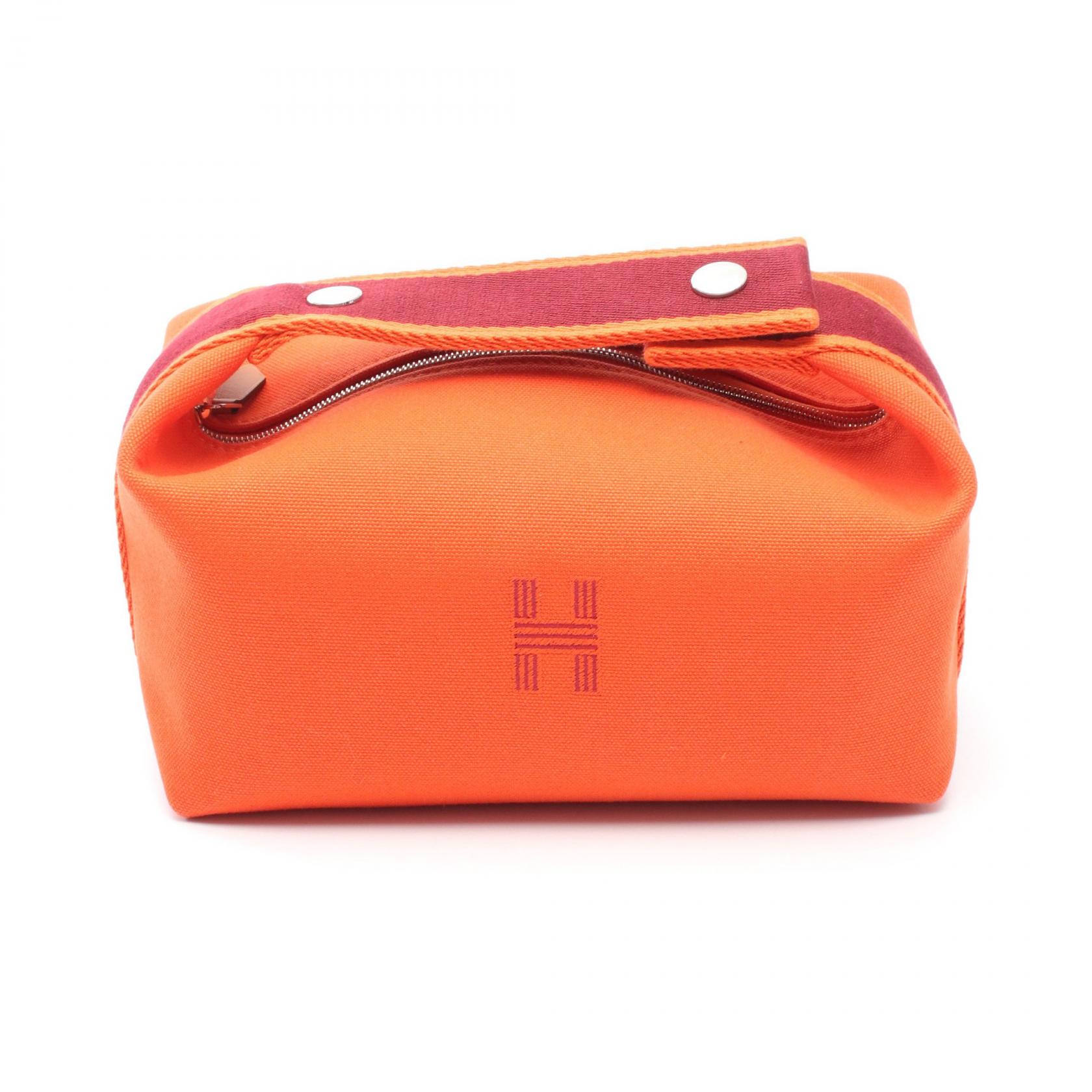 エルメス HERMES ブリットアブラックPM ハンドバッグ バッグ キャンバス オレンジ系 / ボルドー系 【中古】のサムネイル