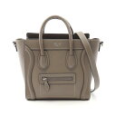 セリーヌ CELINE ラゲージ ナノショッパー ハンドバッグ バッグ レザー ベージュ系 168243 【中古】