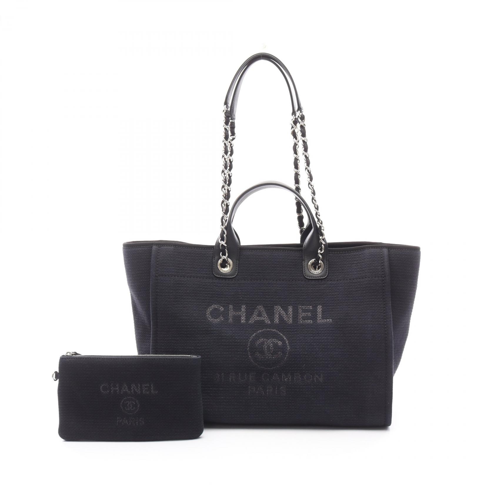CHANEL ドーヴィルトートM★ハンドル★ポーチ付き★ブラック 楽天市場】シャネル ドーヴィル(トートバッグ|レディース