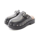 ディオール Dior クエイク クロッグ サボ サンダル 靴 レザー ブラック系 MD0222 【中古】