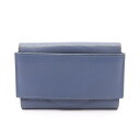 エルメス HERMES パッサンコンパクト 二つ折り財布 財布 カーフ(牛革) エバーカーフ ブルー系 【中古】