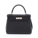 エルメス HERMES ケリー28 ハンドバッグ バッグ レザー トゴ トゴ ブラック系 【中古】