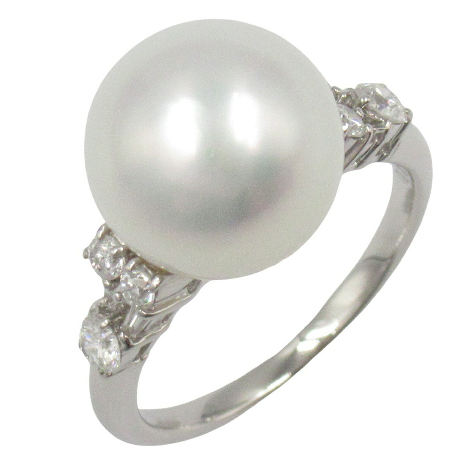 ジュエリー JEWELRY パール ダイヤモンド リング リング・指輪 ジュエリー Pt900プラチナ ダイヤモンド パール クリア系 / ホワイト系 パール 5.6g 【中古】