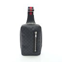 グッチ GUCCI ソフト GGスプリーム ベルトバッグ ウエストバッグ ボディバッグ バッグ PVCコーティングキャンバス レザー ブラック系 / ネイビー系...