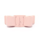 サルヴァトーレフェラガモ Salvatore Ferragamo ヴァラリボン バレッタ アクセサリー GP(ゴールドメッキ) レザー ゴールド系 / ピンク系 【中古】