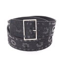 シャネル CHANEL ココマーク ベルト 衣料品 レザー ファブリック ブラック系 【中古】