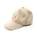 ロロピアーナ Loro Piana ロゴ刺繡 キャップ 帽子 ポリエステル ベージュ系 【中古】(4)