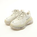 バレンシアガ BALENCIAGA Triple S CLEAR SOLE トリプルS スニーカー 靴 レザー メッシュ ホワイト系 541624 【中古】