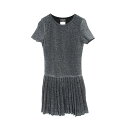 シャネル CHANEL ワンピース 衣料品 トップス レーヨン ポリエステル シルバー系 / ブルー系 / ブラック系 P50522 【中古】