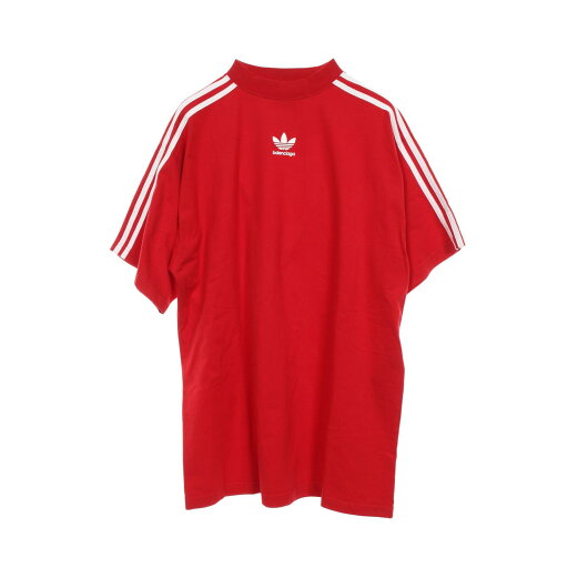 バレンシアガ BALENCIAGA BALENCIAGA × adidas カットソー 衣料品 トップス コットン レッド系 / ホワイト系 739101 【中古】 バレンシアガ BALENCIAGA BALENCIAGA × adidas カットソー 衣料品 トップス コットン レッド系 / ホワイト系 739101 【中古】