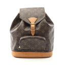 ルイ・ヴィトン LOUIS VUITTON モンスリMM リュックサック バックパック バッグ PVCコーティングキャンバス レザー モノグラム ブラウン系 M51136 【中古】