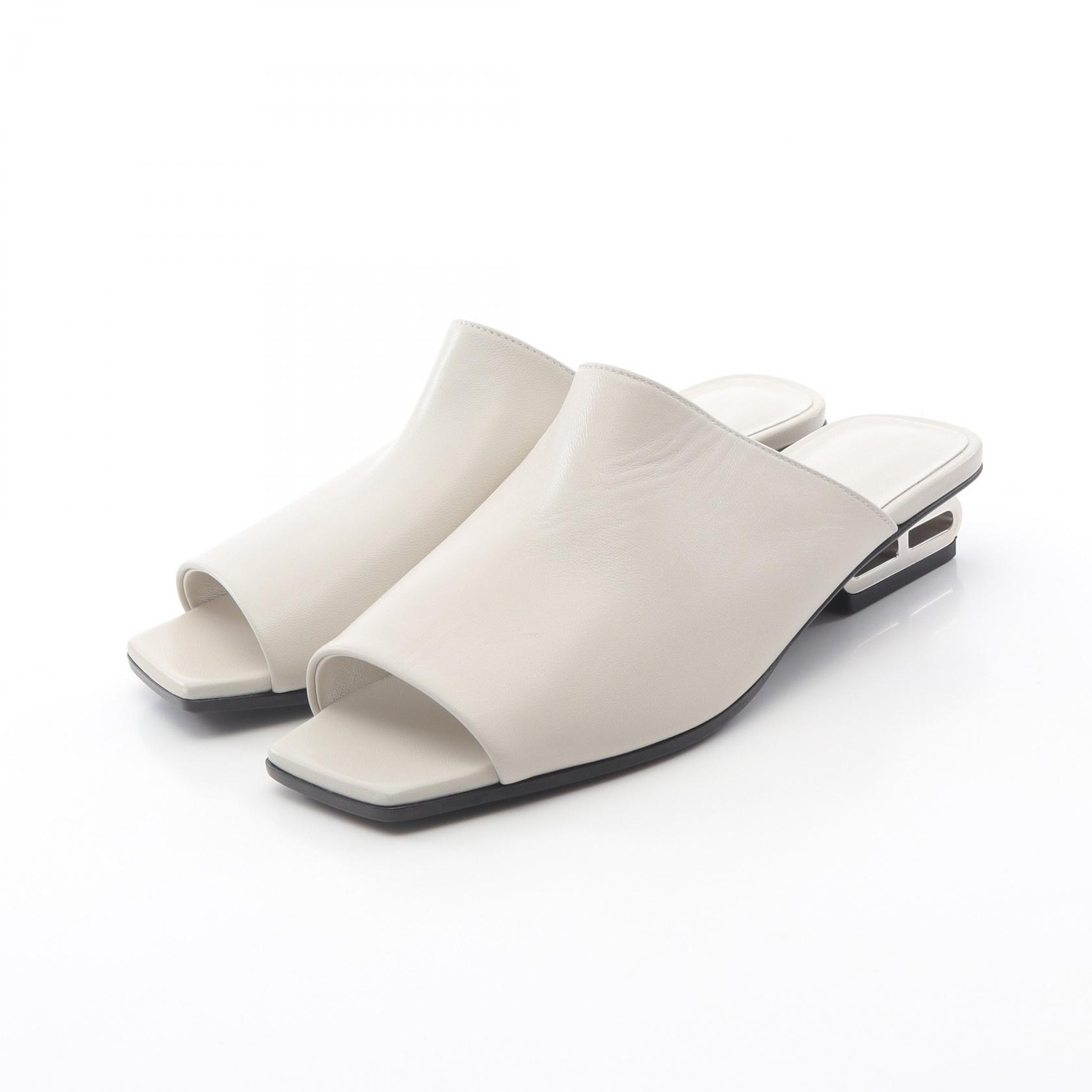 エルメス HERMES IDOLE アイドル シェーヌダンクル ミュール 靴 レザー ホワイト系 241084Z 【中古】