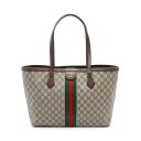 グッチ GUCCI ミディアムトート GGスプリーム トートバッグ バッグ PVCコーティングキャンバス レザー ベージュ系 / ブラウン系 / マルチカラー 63168596IWB8745 【中古】