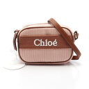クロエ Chloe ショルダーバッグ バッグ レザー キャンバス コーデュロイ ピンク系 / ブラウン系 C20273454 【中古】