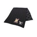 ルイ・ヴィトン LOUIS VUITTON × NIGO エトール ダミエジャイアント ウェーブモノグラム ストール 衣料品 ウール ブラック系 / グレー系 MP2697 【中古】