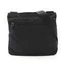 プラダ PRADA ショルダーバッグ バッグ ナイロン サフィアーノレザー ブラック系 【中古】