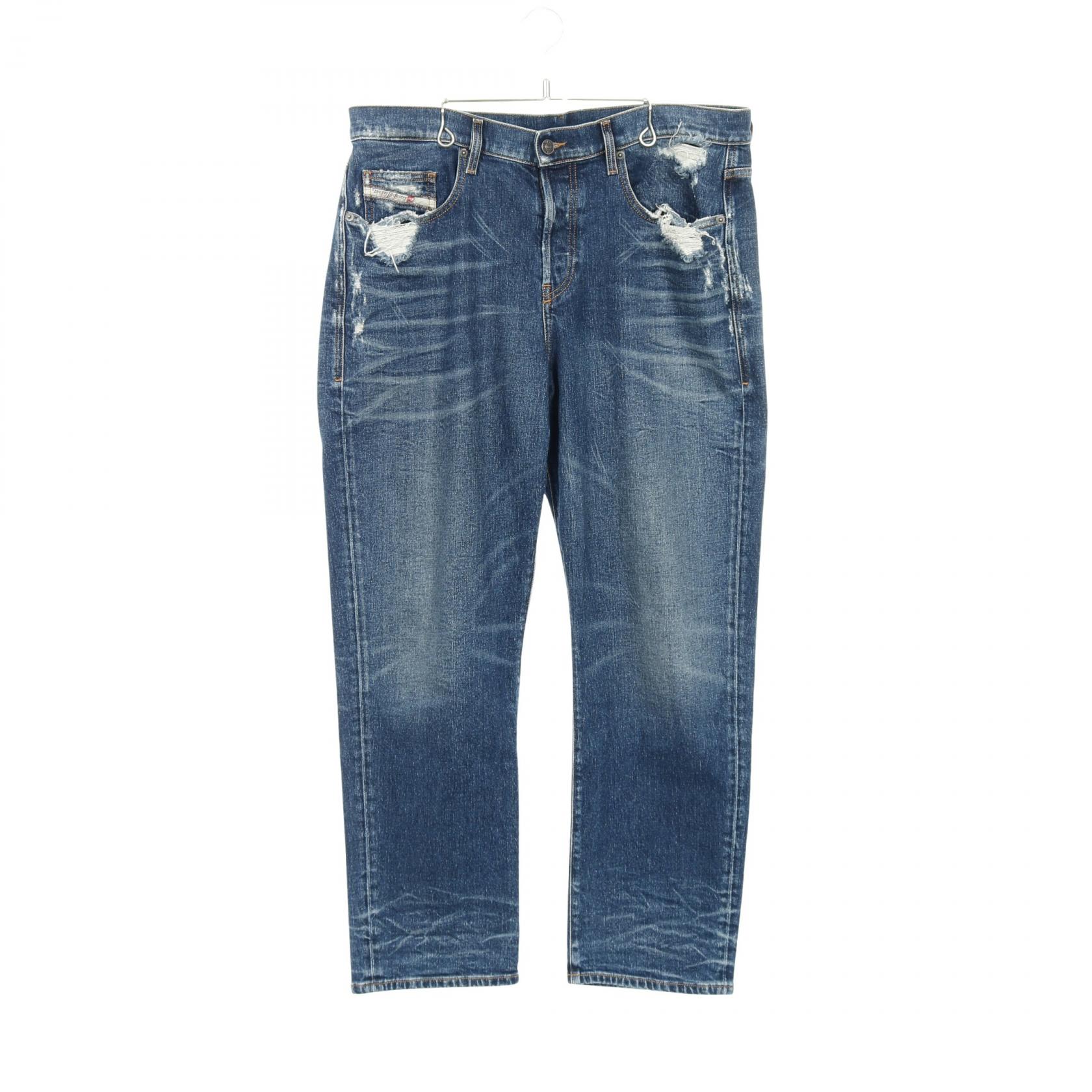 【15％OFFクーポン対象12/4 20時〜12/11 1:59 】ディーゼル DIESEL 2020 D-VIKER デニムパンツ 衣料品 ボトムス コットン ネイビー系 007Q2 【中古】