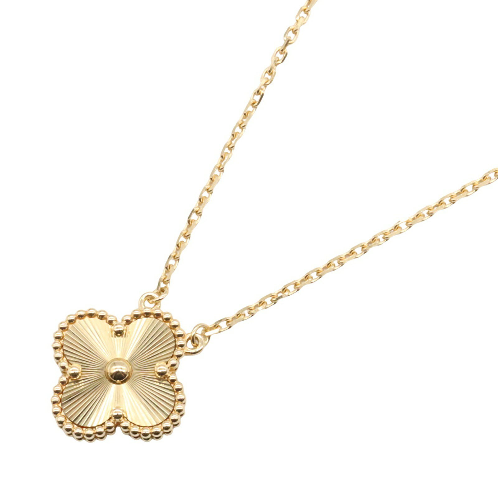 ヴァンクリーフ＆アーペル Van Cleef & Arpels ヴィンテージアルハンブラ ネックレス ギヨシェ ネックレス ジュエリー K18（イエローゴールド） ゴールド系 VCARP4KL00 【中古】のサムネイル