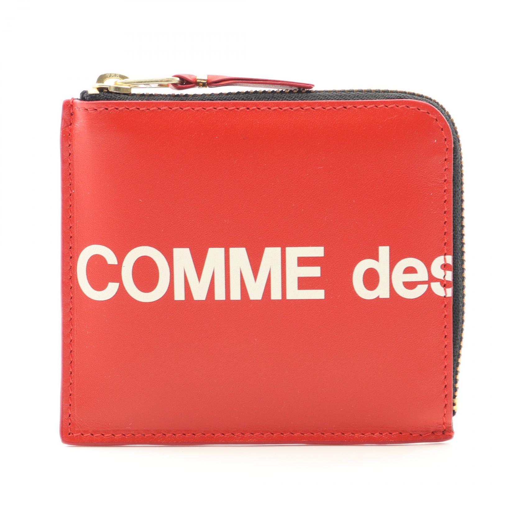 コムデギャルソン COMME des GARCONS HUGE LOGO コインケース 財布 レザー レッド系 SA3100HL 【新品】