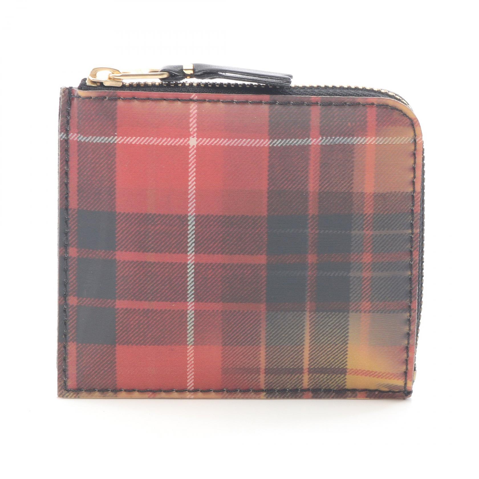 コムデギャルソン COMME des GARCONS タータン チェック コインケース 財布 TPU イエロー系 / レッド系 SA3100LT 【新品】