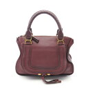 クロエ Chloe MARCIE マーシー ハンドバッグ バッグ レザー ボルドー系 【中古】