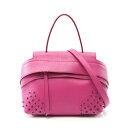 トッズ TOD'S WAVE BAG ウェーブバッグ ハンドバッグ バッグ レザー ピンク系 【中古】