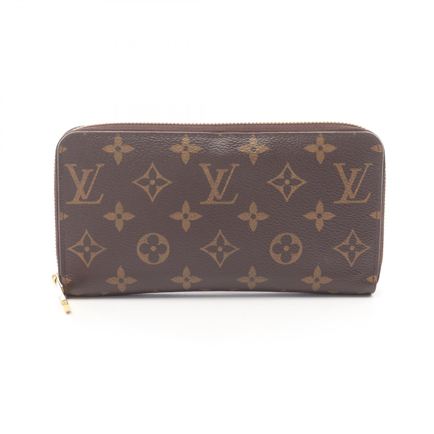 【15％OFFクーポン対象12/4 20時～12/11 1:59 】ルイ・ヴィトン LOUIS VUITTON ジッピーウォレット モノグラム コクリコ ラウンド長財布 財布 PVC ブラウン系 / レッド系 M41896 【中古】