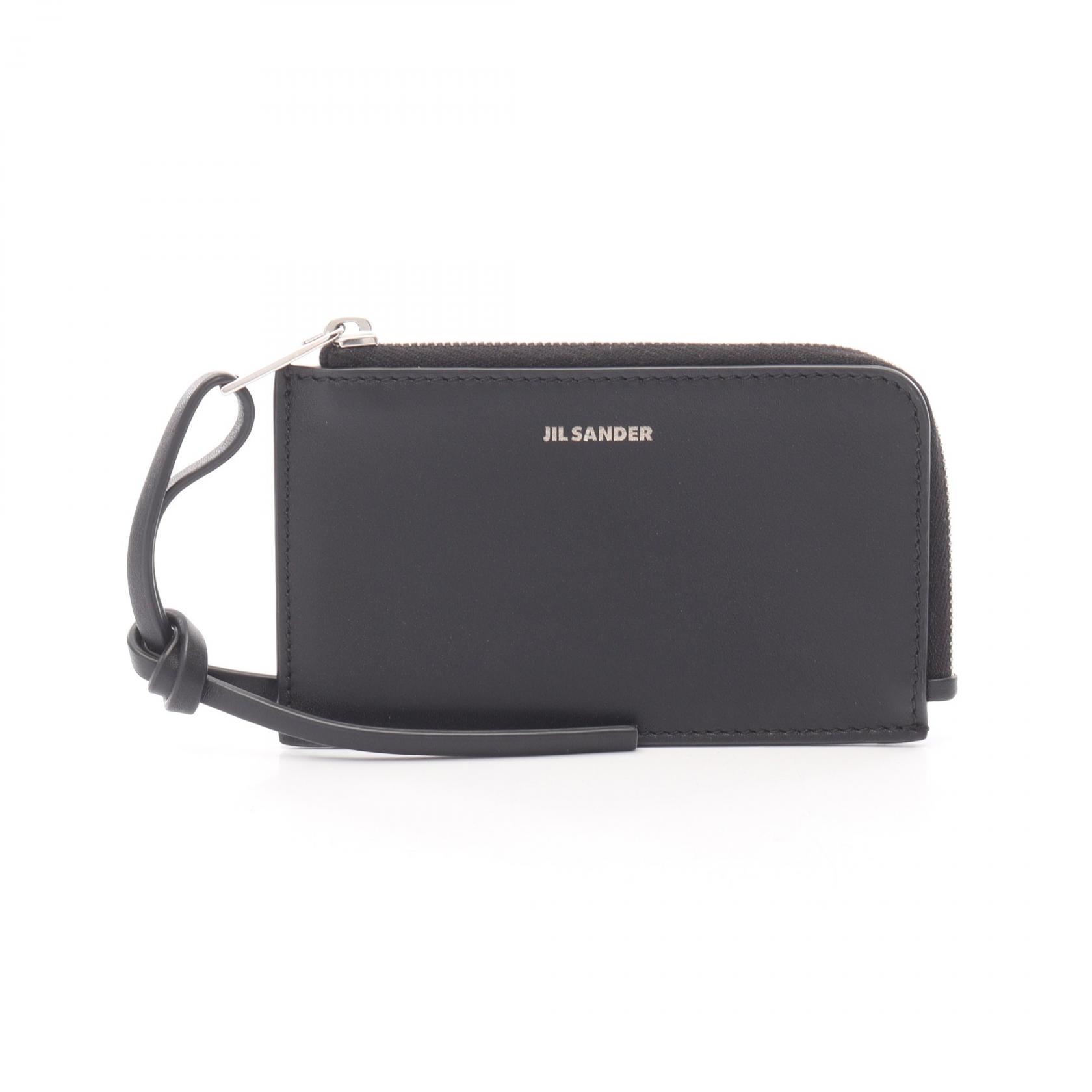 ジルサンダー JIL SANDER GIRO ENVELOPE EW カードケース アクセサリー レザー ブラック系 J25UI0011 【中古】