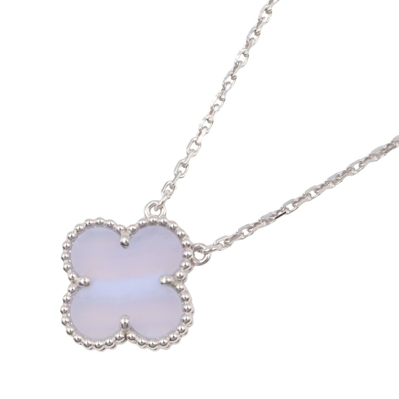 ヴァンクリーフ＆アーペル Van Cleef & Arpels ヴィンテージアルハンブラ ネックレス カルセドニー ネックレス ジュエリー K18WG（ホワイトゴールド） カルセドニー ブルー系 VCARD34900 【中古】のサムネイル