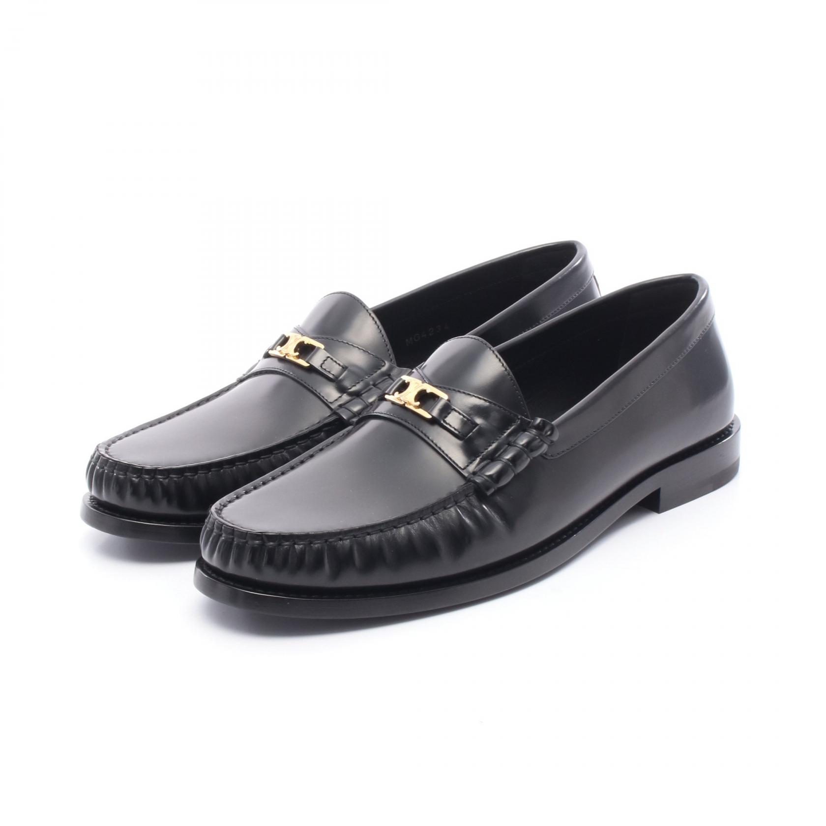 セリーヌ CELINE TRIOMPHE 15 トリオンフ ローファー 靴 レザー ブラック系 334773602C38NO44 【中古】