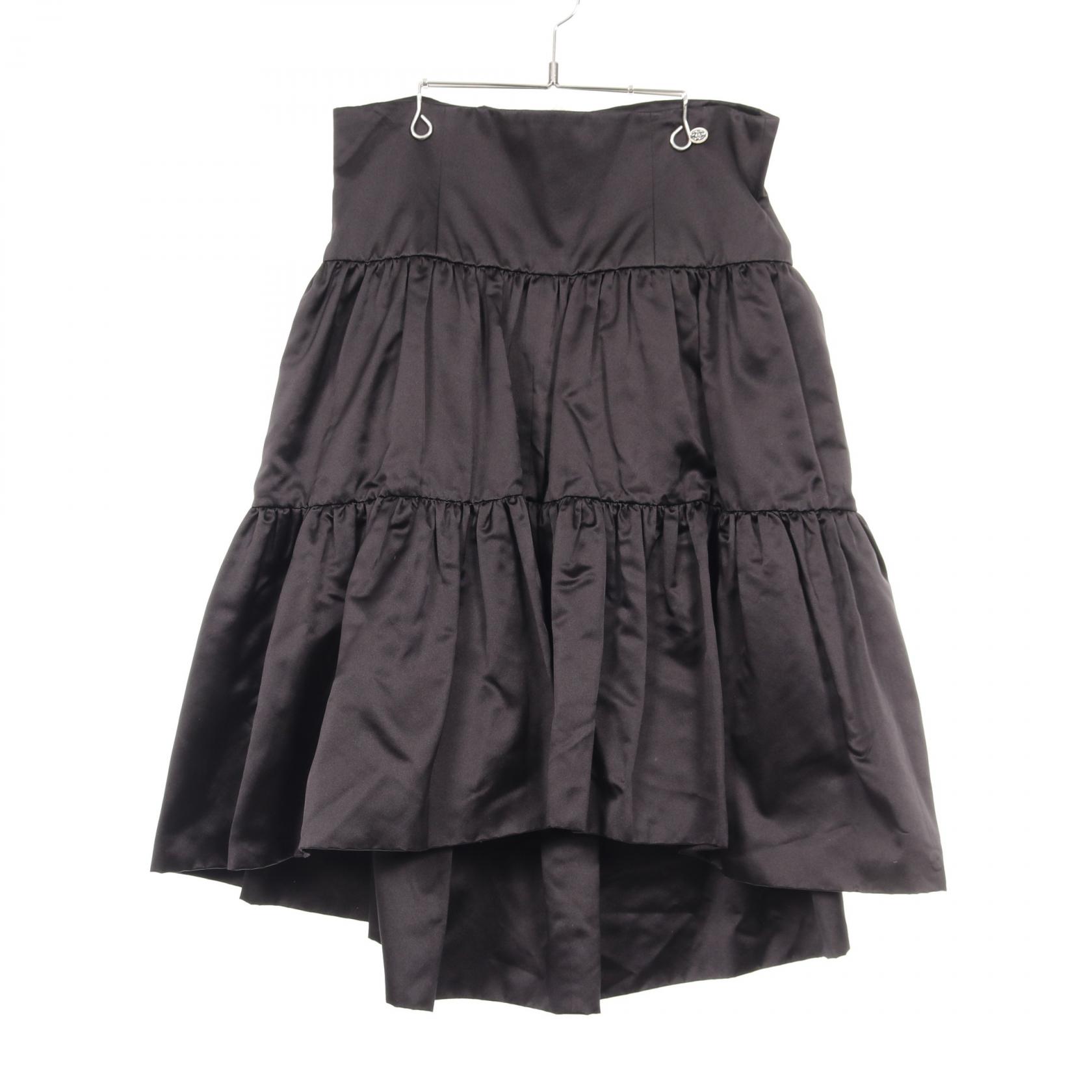 シャネル CHANEL スカート 衣料品 ボトムス シルク ブラック系 P64075 【中古】