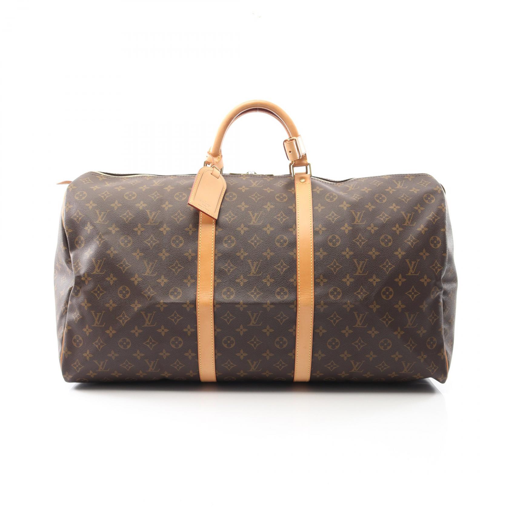 ルイ・ヴィトン LOUIS VUITTON キーポル 60 ボストンバッグ バッグ PVCコーティングキャンバス レザー モノグラム ブラウン系 M41422 【中古】