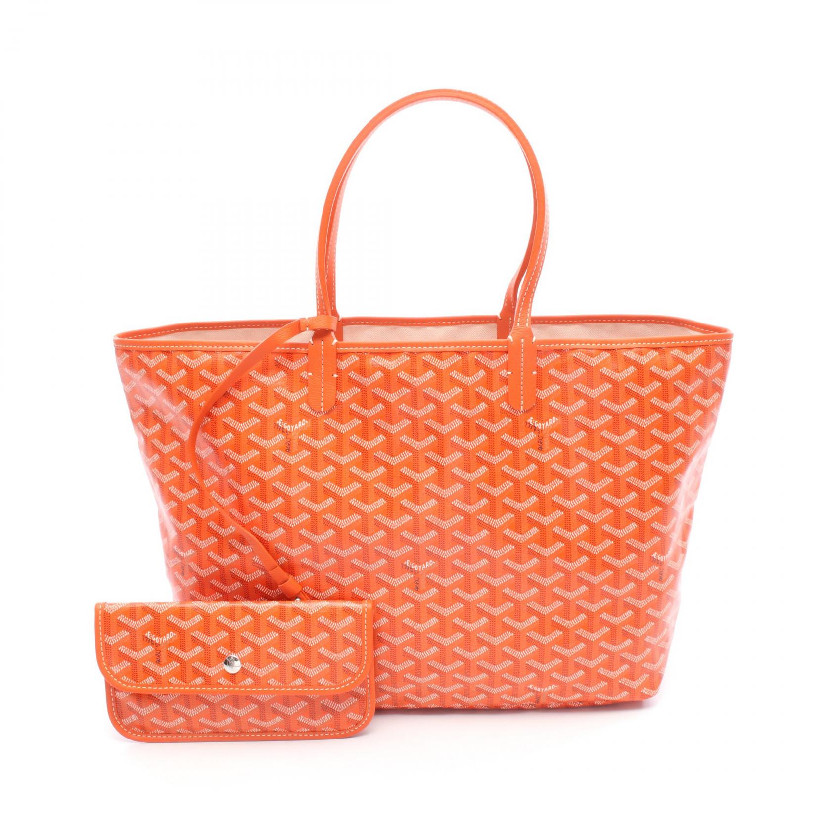 ゴヤール GOYARD サンルイPM トートバッグ バッグ PVCコーティングキャンバス オレンジ系 / ホワイト系 / マルチカラー 【中古】