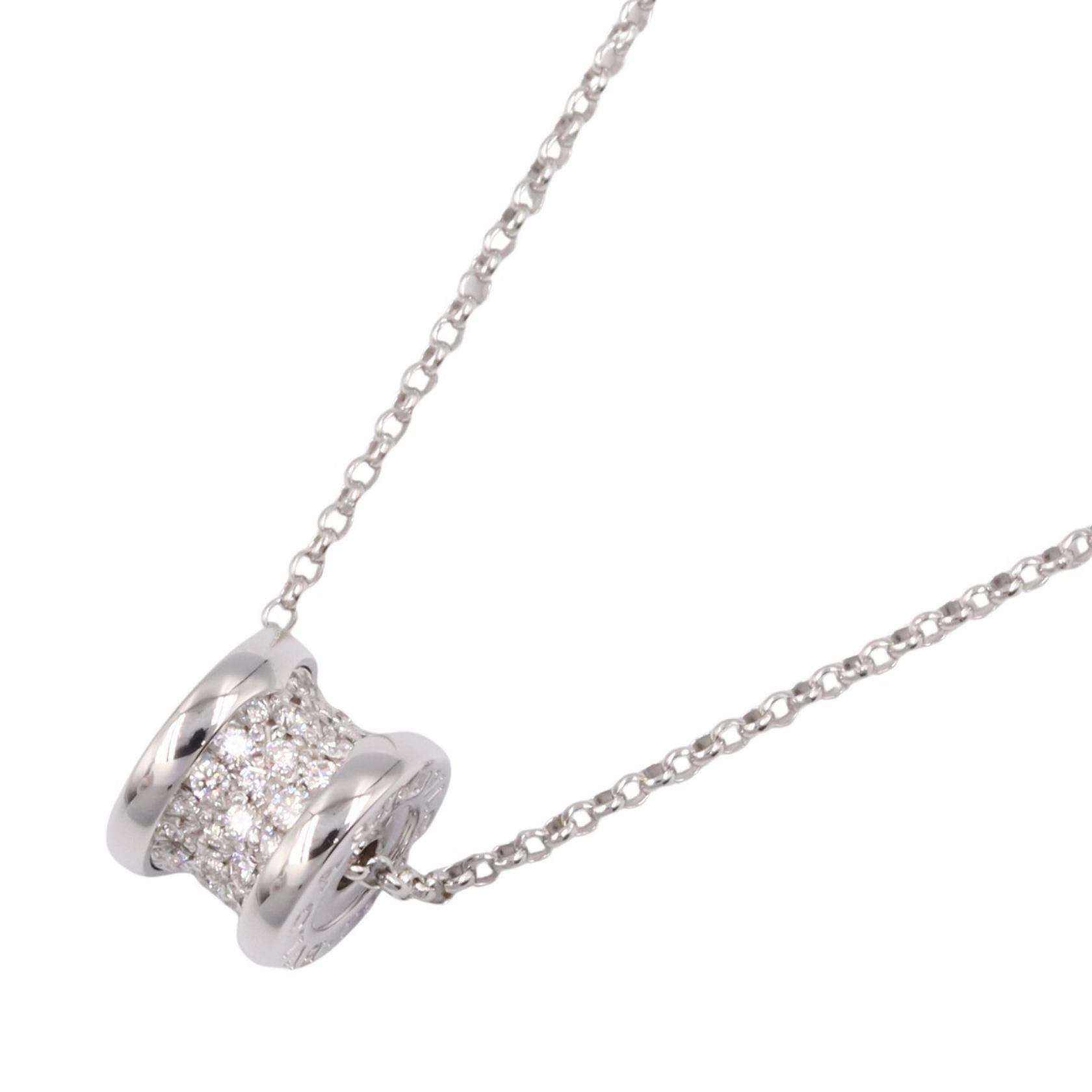 ブルガリ BVLGARI B-zero1 ビーゼロワン ネックレス ダイヤ ネックレス ジュエリー K18WG（ホワイトゴールド） ダイヤモンド シルバー系 / クリア系 351117 【中古】