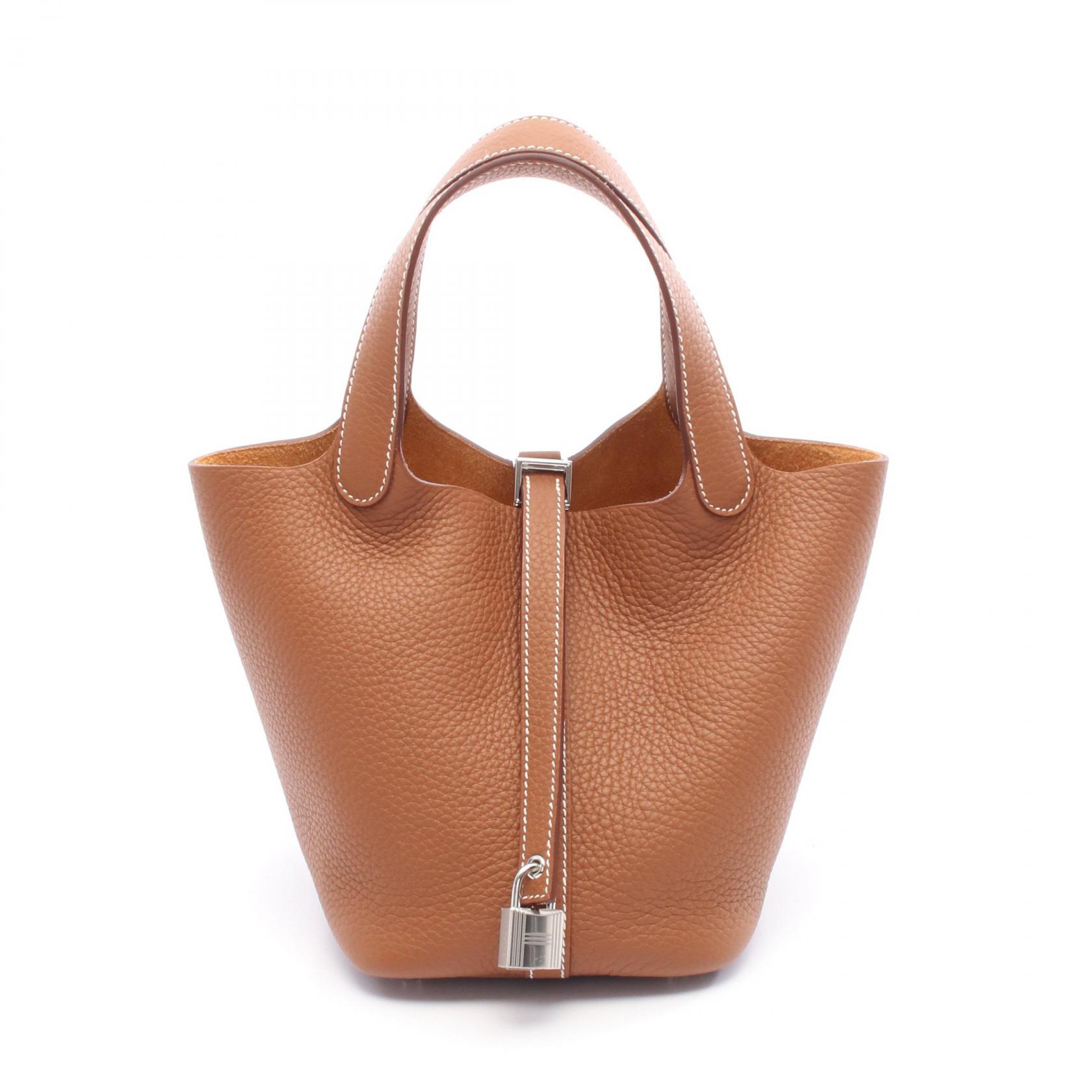 エルメス HERMES ピコタンロックPM ハンドバッグ バッグ レザー トリヨンクレマンス トリヨンクレマンス ブラウン系 【中古】(4)