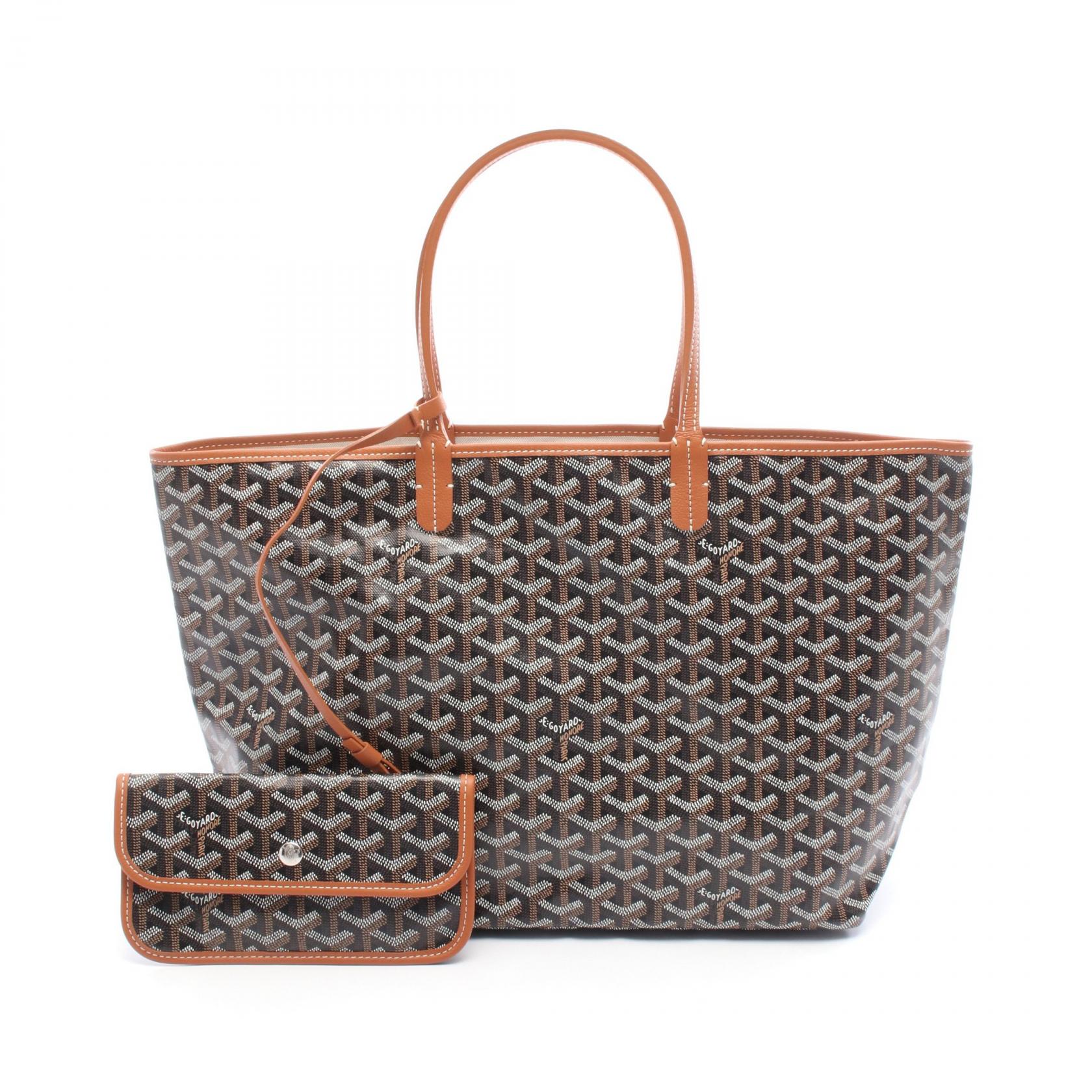 ゴヤール GOYARD サンルイPM トートバッグ バッグ PVCコーティングキャンバス レザー ブラック系 / ブラウン系 / マルチカラー 【中古】