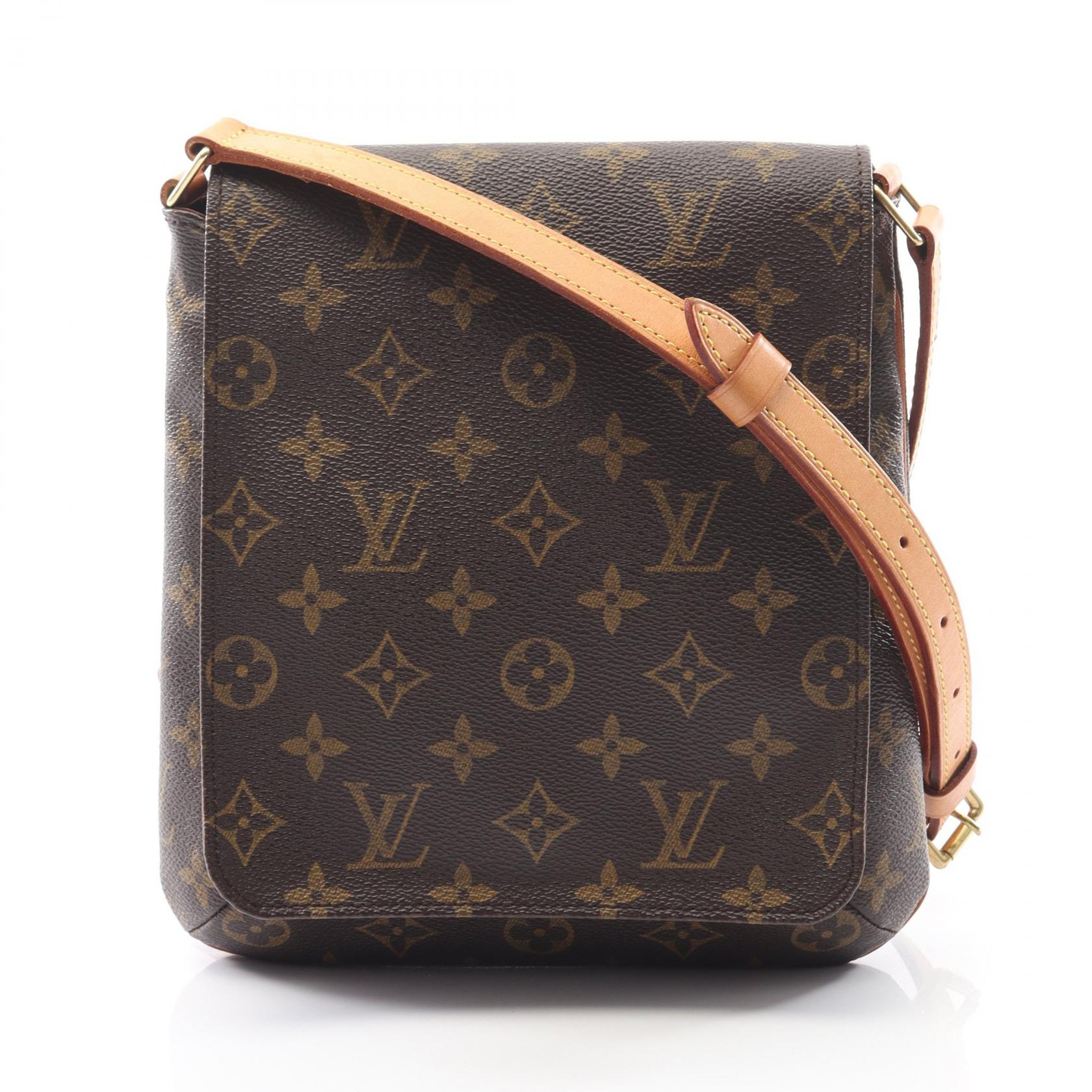 【15％OFFクーポン対象11/20 20時～11/27 1:59 】ルイ・ヴィトン LOUIS VUITTON ミュゼットサルサ ロングストラップ ショルダーバッグ バッグ PVCコーティングキャンバス レザー モノグラム ブラウン系 M51387 【中古】