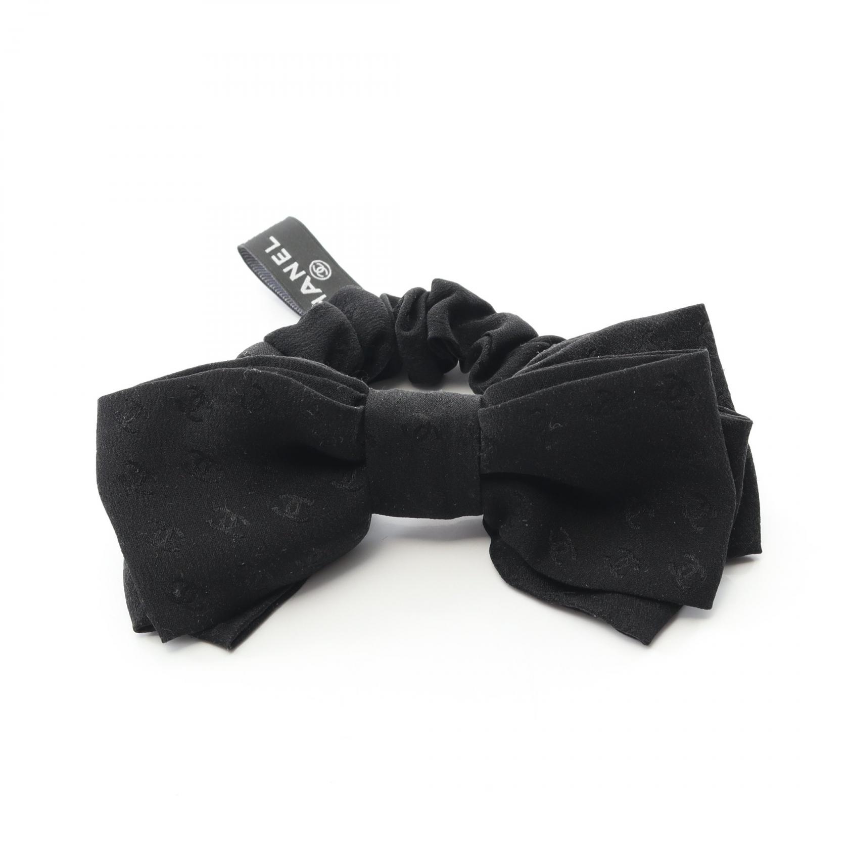 シャネル CHANEL ココマーク アクセサリー シルク ブラック系 【中古】