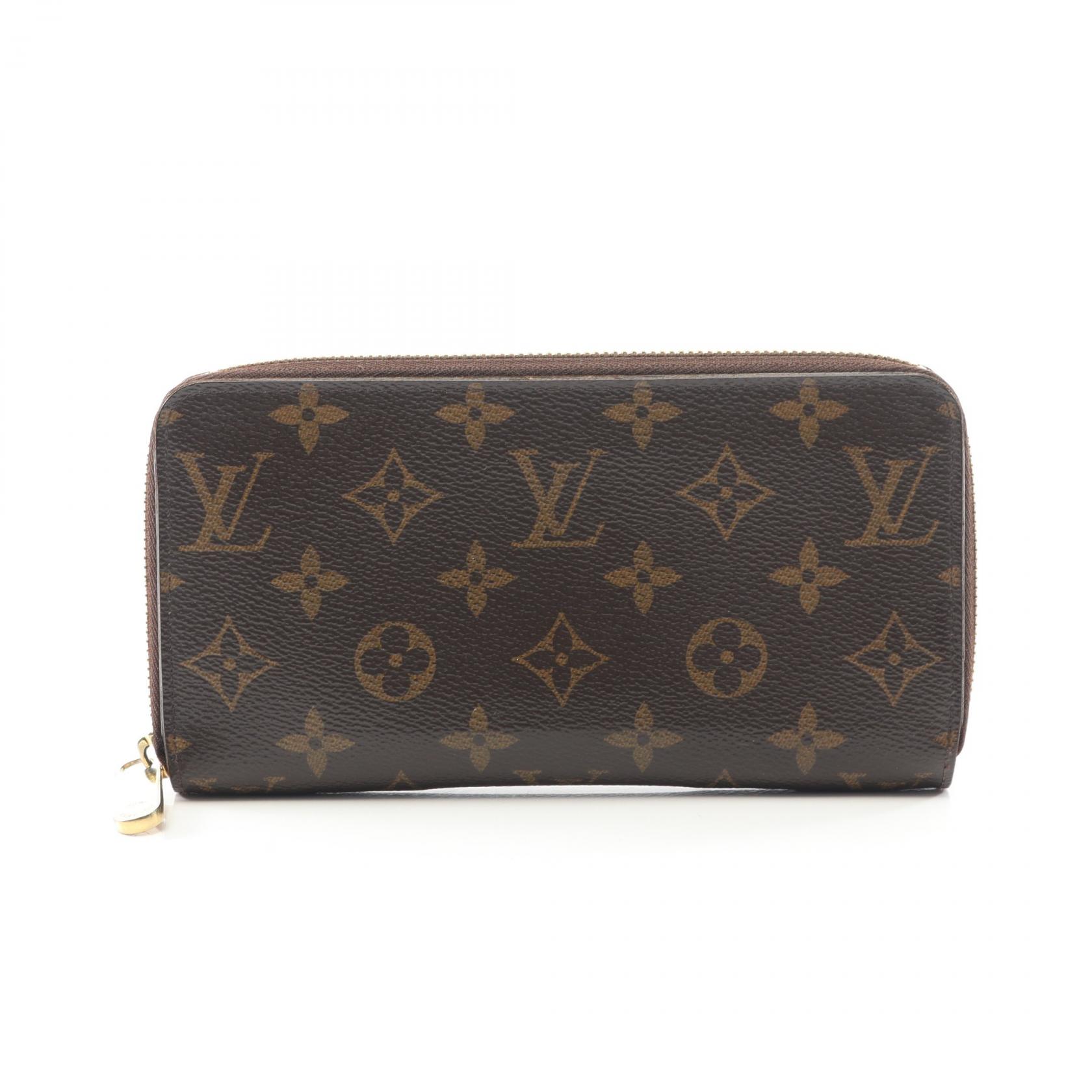 ルイ・ヴィトン LOUIS VUITTON ジッピーウォレット モノグラム ローズバレリーヌ ラウンド長財布 財布 レザー PVC ブラウン系 / ピンク系 M41894 【中古】