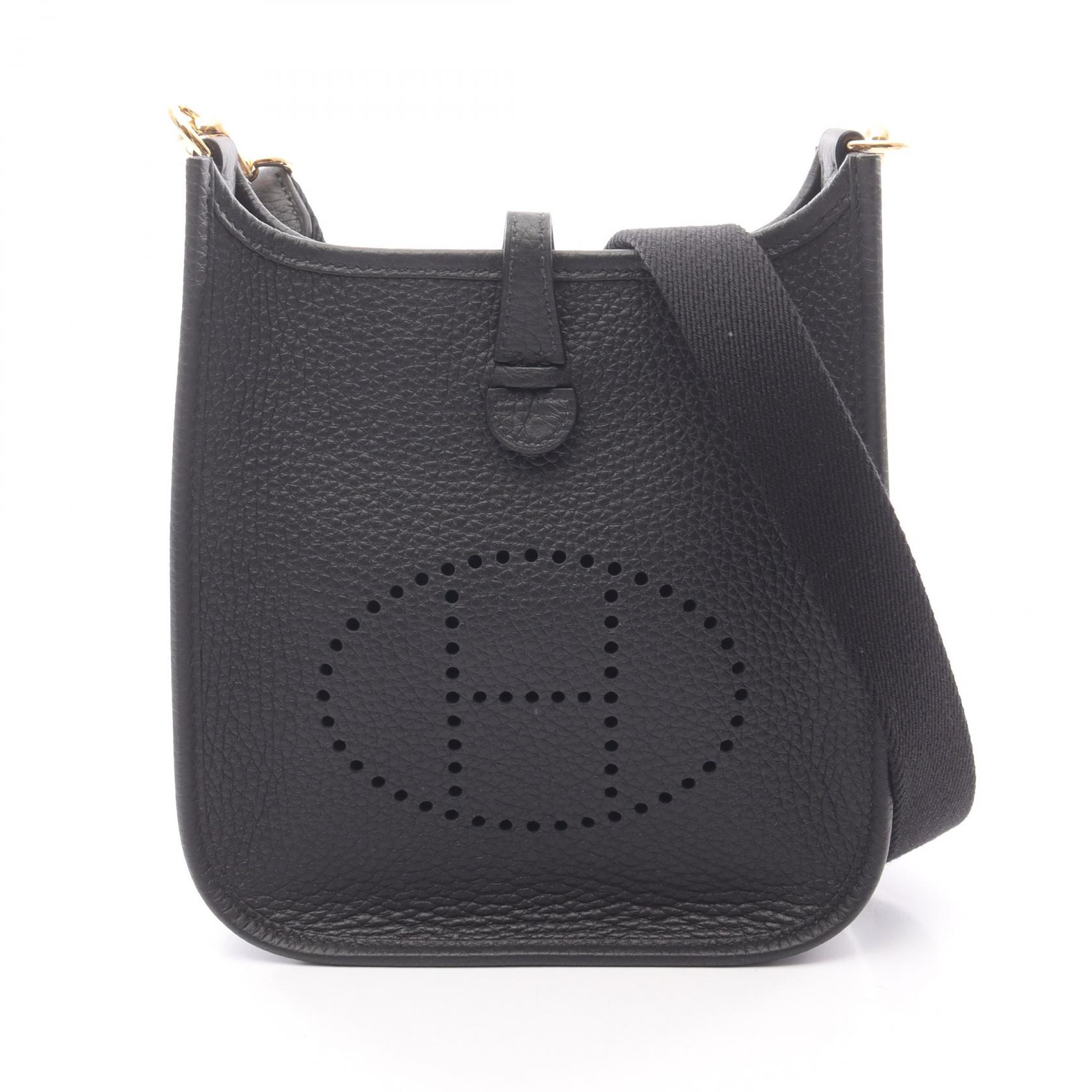 エルメス HERMES エヴリンアマゾンTPM ショルダーバッグ バッグ トゴ トゴ ブラック系 【中古】
