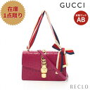 グッチ GUCCI シルヴィ ショルダーバッグ レザー ピンクパープル 2WAY 524405 【中古】 送料無料 良品