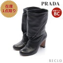 【10周年SALE!!30%OFF以上】プラダ PRADA ブーツ レザー ブラック 【中古】 送料無料10th_all_2_apa_10th_2