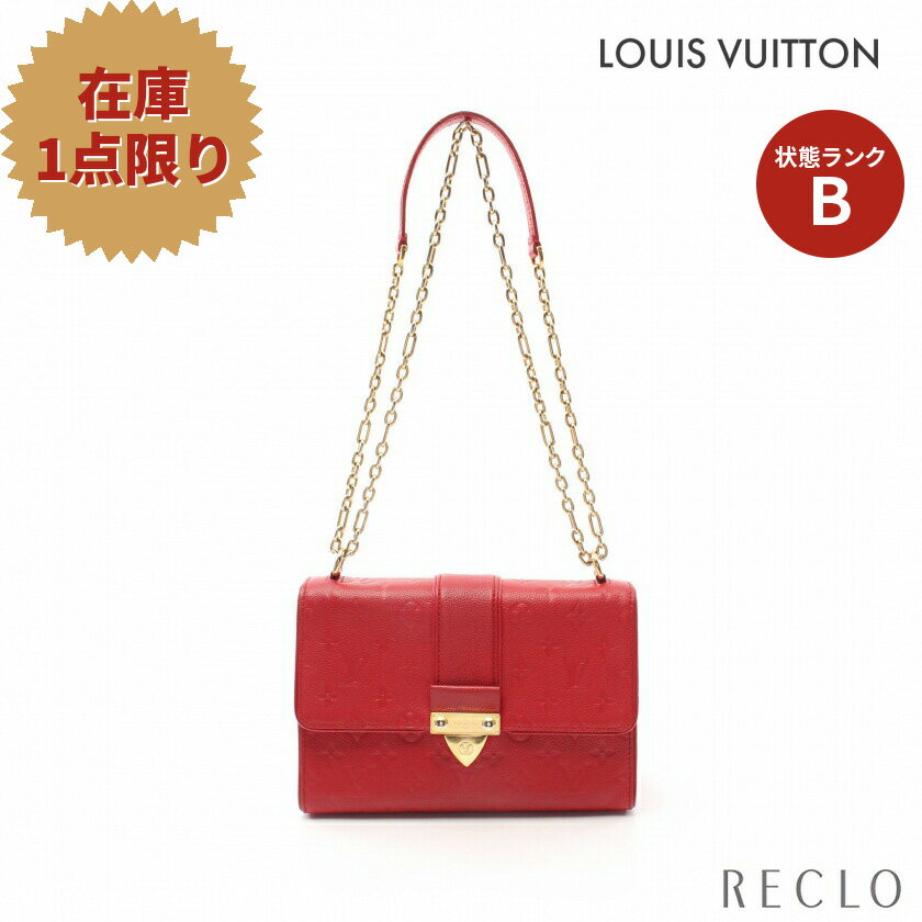 ルイヴィトン LOUIS VUITTON サンシュルピスPM モノグラムアンプラント スリーズ チェーンショルダーバッグ レザー レッド M43393 【中古】 送料無料 ルイビトン