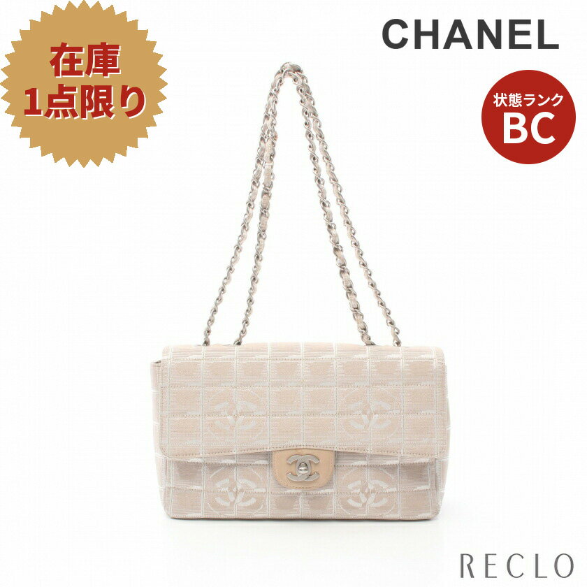 【10周年SALE!!5%OFF以上】シャネル CHANEL ニュートラベルライン Wチェーンショルダーバッグ キャンバス レザー ベージュ ホワイト シルバー金具 A15285 【中古】 送料無料10th_all_2_bg_10th_2